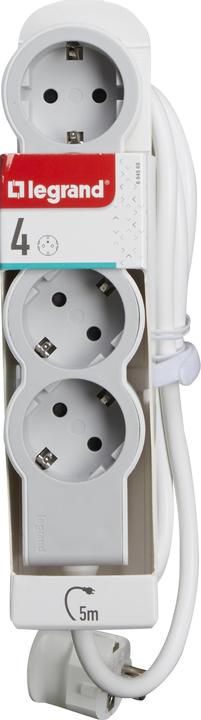 Produktbild Legrand Flache Steckdosenleiste, 4-fach Steckdose (4 x, CEE, CEE 7/3, 5 m)