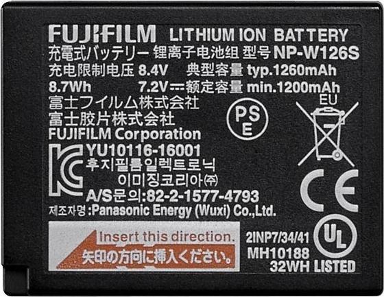 Produktbild Fujifilm NP-W126S Batterie (Kamera Akku)