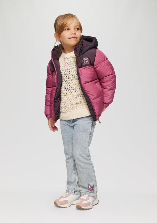 Image du produit S.Oliver Outdoor-Jacke Wattierte Jacke mit Glitzer-Print und Fleecefutter (140)