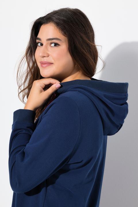 Image du produit Ulla Popken Robe sweat-shirt à capuche et manches longues, texture gaufrée (42, 44)