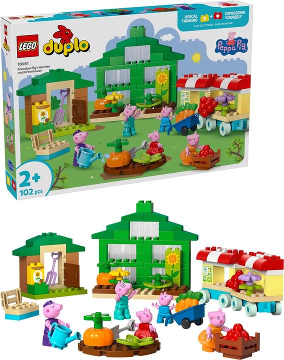 Actual product image LEGO DUPLO 10461 Bedstefar Gris' have og drivhus (10461)