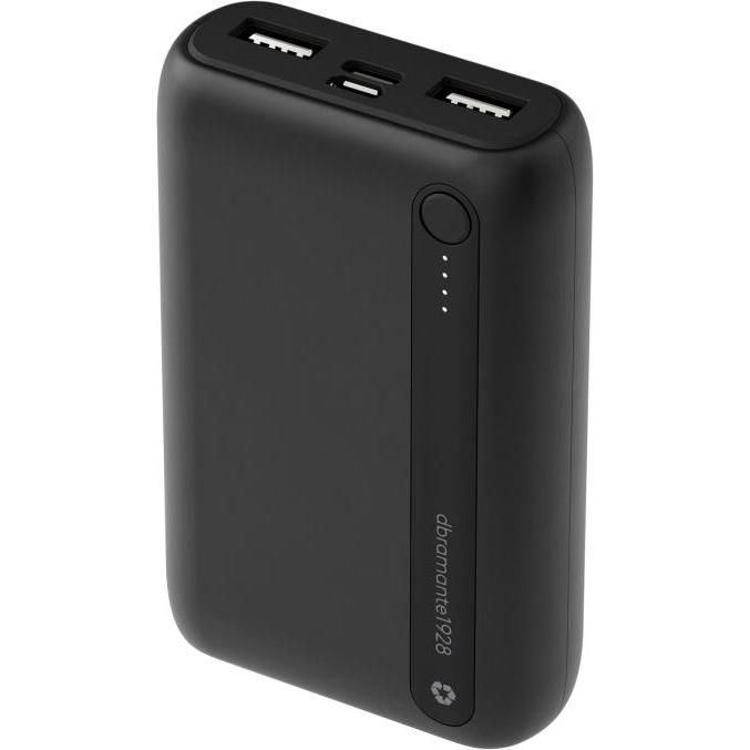 dbramante1928 re-charge - Power Bank - 10K - BLK, 10000 mAh, Lithium Polymer (LiPo), Schwarz (10000 mAh), Powerbank, Sch...