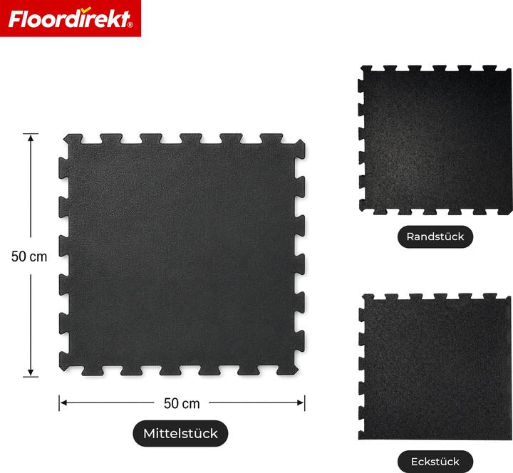 Produktbild Floordirekt Gummi Steckmatte (0.50 cm)