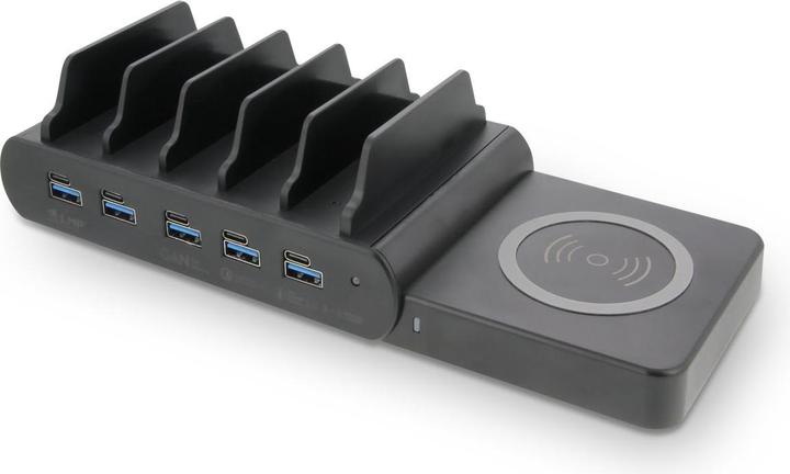 LMP DuoCharge 5+1 Port KC, GaN charging station Qi2 (150 W)