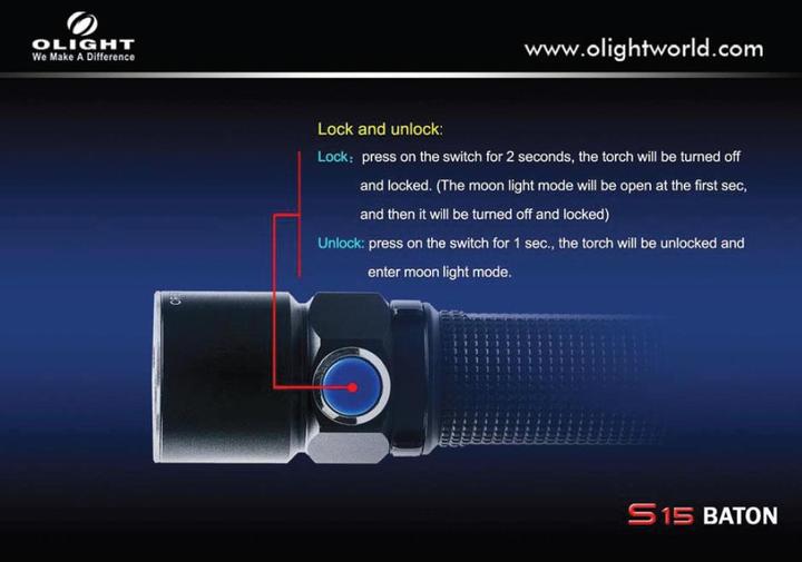 Actual product image Olight S15 Baton (8.60 cm, 280 lm)