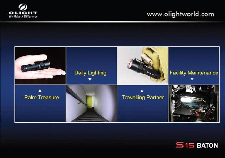 Actual product image Olight S15 Baton (8.60 cm, 280 lm)