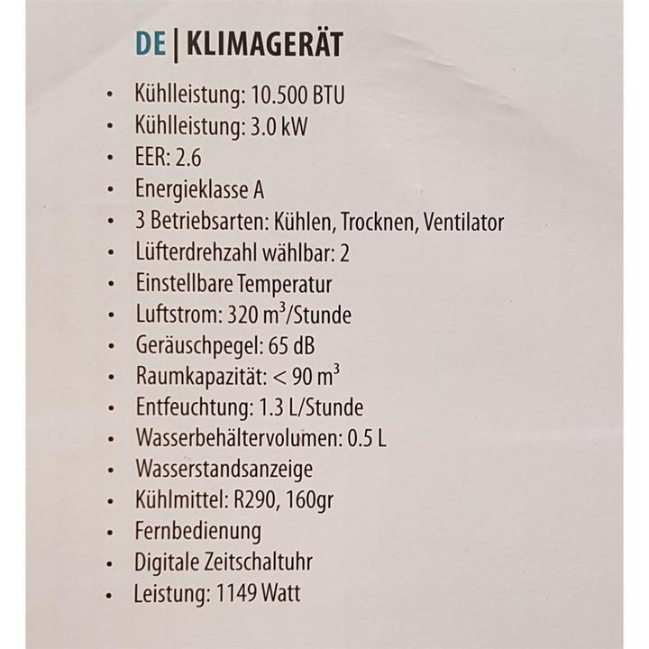 Produktbild Tristar Ac-5531 (35 m², 10500 BTU/h)