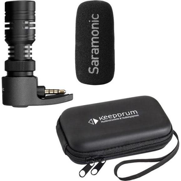 Saramonic Smartmic+ Smartphone-Mikrofon mit Tasche, Mikrofon