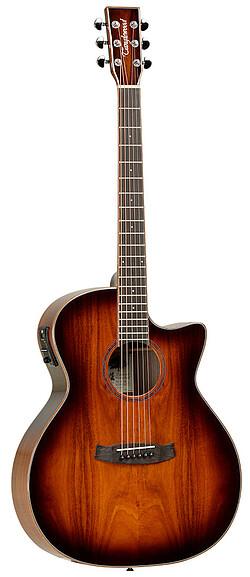 Productafbeelding Tanglewood TW4E VC Koa Winterleaf Exotic (Western gitaar, Massief mahonie, mahonie, Nubone, Koa fineer, Compenserende moer, D'Addario EXP16, Chroom Grover)