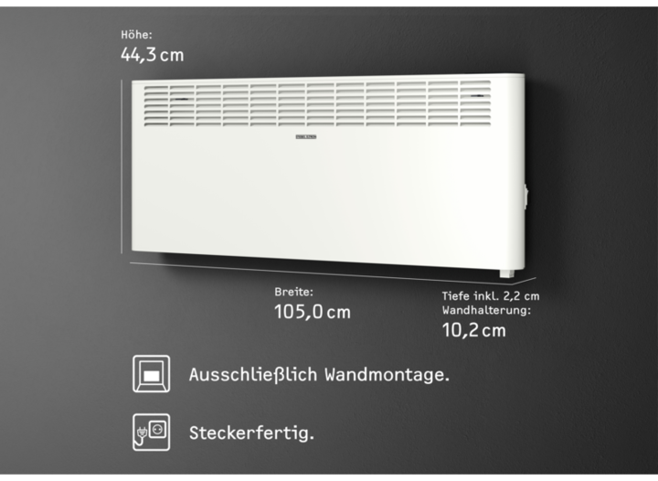 Produktbild Stiebel Eltron CNS 3000 Plus LCD, 3,0 kW Wandkonvektor für ca. 35 m², TÜV geprüft (3000 W)
