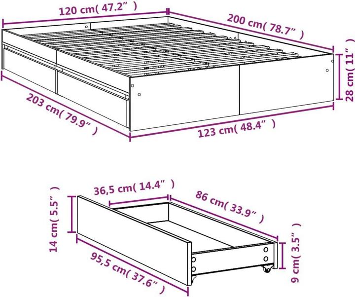 Produktbild VidaXL Khai (120 x 200 cm)