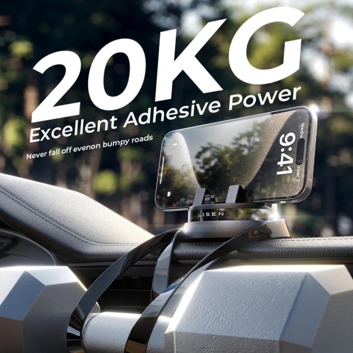 Actual product image Lisen Car Holder for Phone / Tablet with 6mm - 13mm thickness, Black