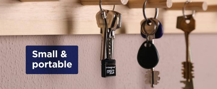 Actual product image Integral Memory microSD Card Reader (USB 2.0)