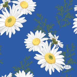 Actual product image Duni 20 SERVIETTEN 24X24 DAISY BLUE (20 x, 24 x 24 cm)