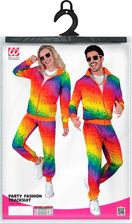 Image du produit Widmann Pixel Neon Rainbow Jogging unisexe (XXL)