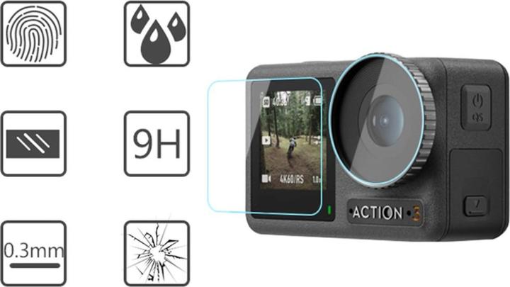 Produktbild Ueli Express 8 in 1 DJI Osmo Action Display und Linsen Panzerglas mit Objektivschutz