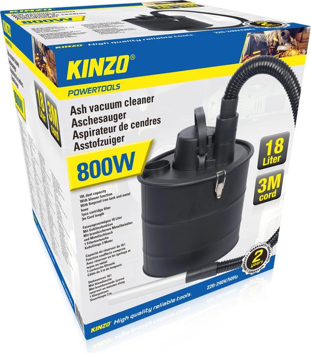 Produktbild Kinzo Ash Vacuum Cleaner 800-1200W A (Aschesauger, Trockensauger)