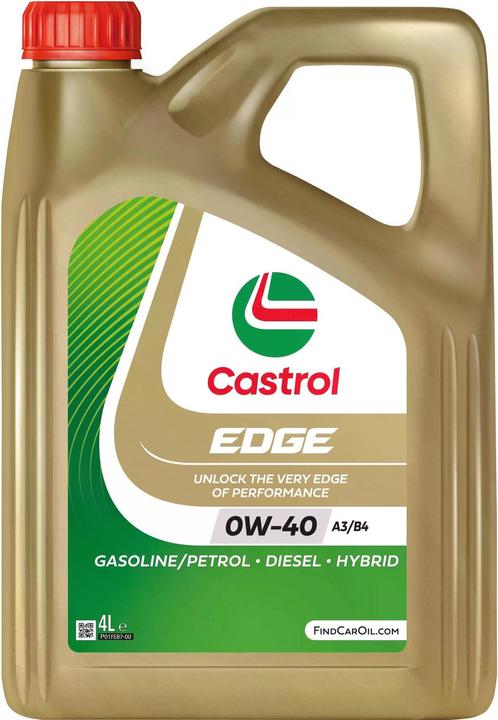 Castrol Huile moteur EDGE 0W-40 Titanium A3/B4, 4 l (4 l, SAE 0W-40)