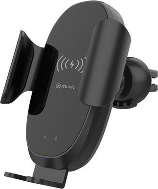 Actual product image Muvit Support Voiture Chargeur Induction Qi 15w Detecteur Capteur Infrarouge Pour Ouverture Automatique En