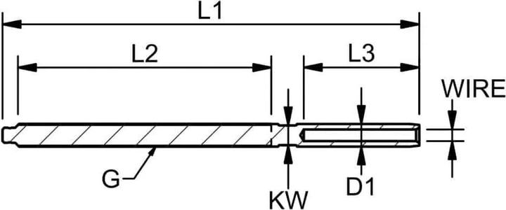 Immagine prodotto Blue Wave Langes Gewindeterminal rechts, UNF