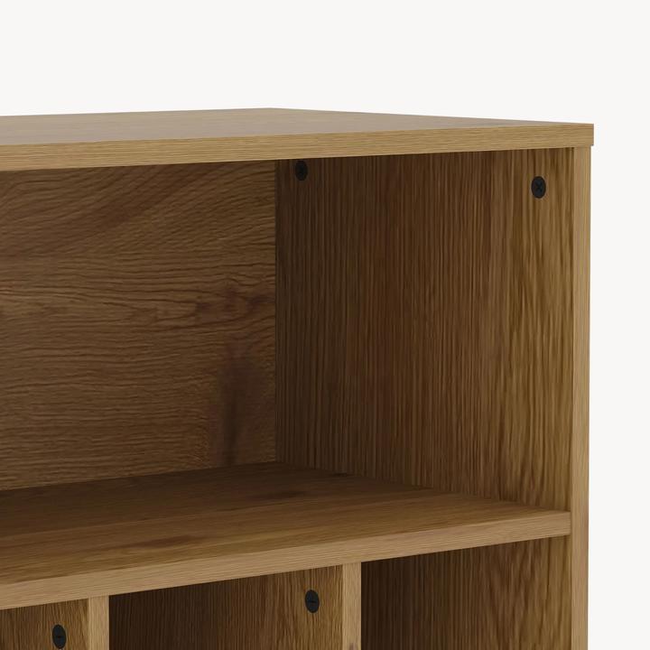 Actual product image En.Casa Bücherregal Kistiandi 137x60x35 cm Eicheoptik, dunkel (60 x 35 x 137 cm)
