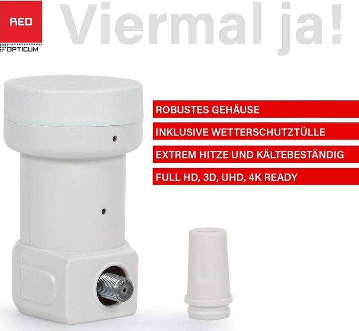 Actual product image Lasmex Konwerter Satelitarny SINGLE Opticum LSP-04H (0064) (Single LNB, 40mm)