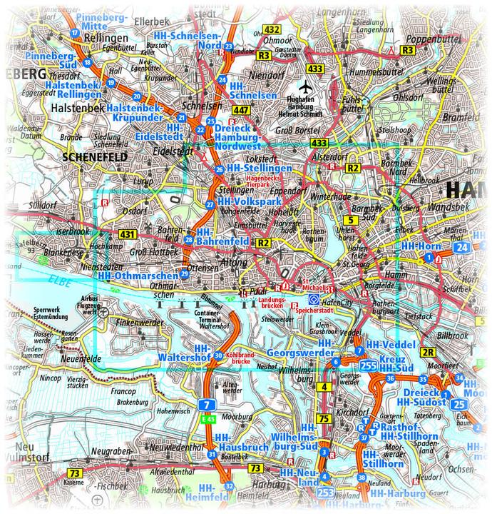 Actual product image Hamburg. City map 1:18 000 18000