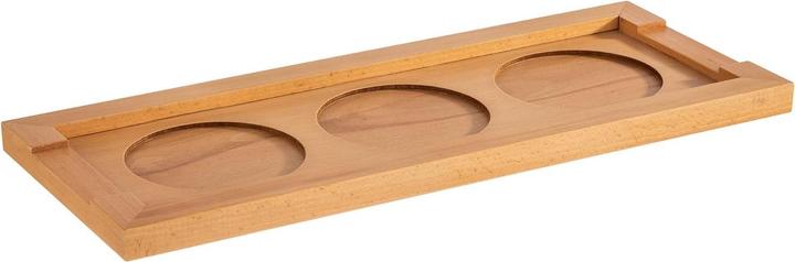 Actual product image APS buffet board for carafes, light oak wood, including inserts
