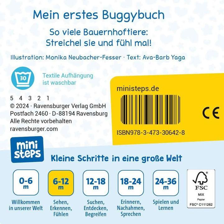 Actual product image Ravensburger Mein erstes Buggybuch: Fühl mal! Bauernhoftiere (German)
