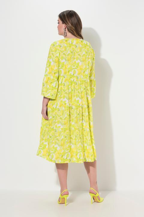 Produktbild Miamoda Kleid, A-Linie, Blätter-Muster, Volants (42)