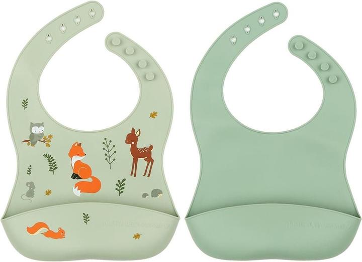 Actual product image A Little Lovely Company Forest Friends Bib Set of 2 22.5 x 27 cm (3 months)