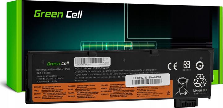 Actual product image GreenCell GREEN CELL battery 01AV422 11.4V 1950mAh for Lenovo ThinkPad T470 T25 P51S (1950 mAh)