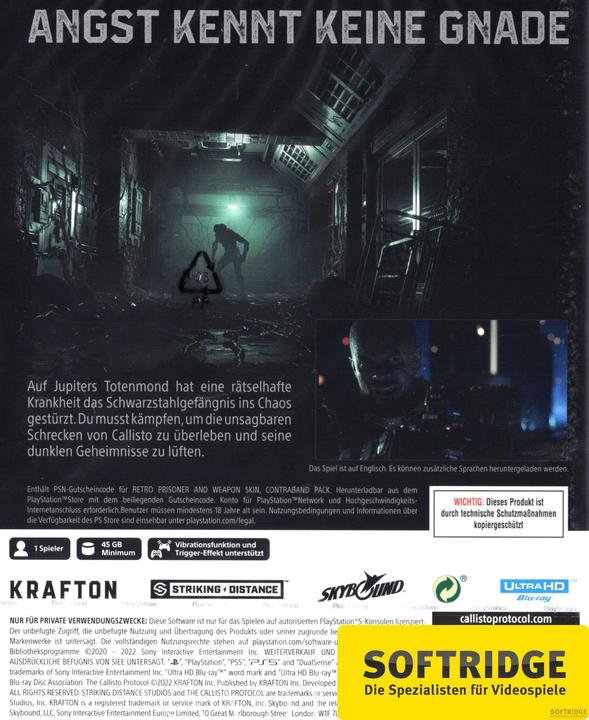 Actual product image Skybound The Callisto Protocol - Day One Edition (PS5, DE)