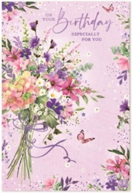 Produktbild Simon Elvin Blumen Grusskarte Especially For You Geburtstag 6erPack Karton (6 Stk.)