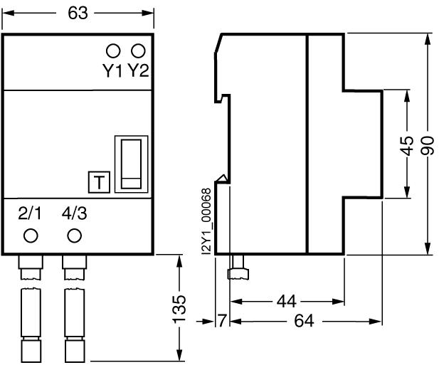 Produktbild Siemens FI-Schutzschalter A 2p 230V 100A 0,03A 5SM2327-6