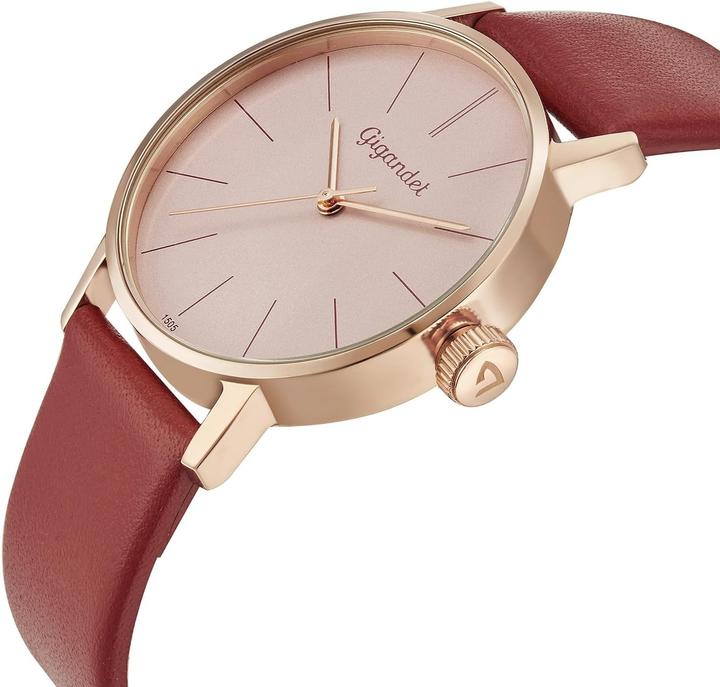 Image du produit Gigandet Analogue élégant pour femme avec mouvement à quartz japonais et bracelet en cuir (Montre analogique)