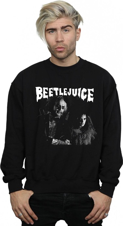 Actual product image Beetlejuice Mens Monochrome Pair Cotton Sweatshirt (M)
