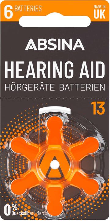 Immagine prodotto Absina PR48 Batteria per apparecchi acustici ZA 13 zinco-aria 1,4 V 6 pz. (6 pz., ZA13 GP)
