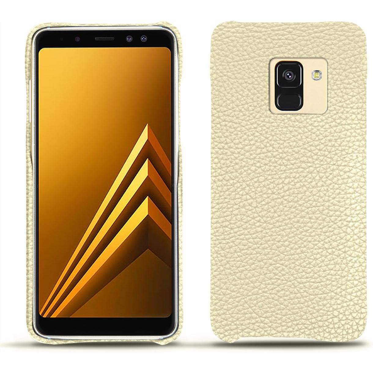 Noreve Lederschutzhülle (Samsung Galaxy A8 (2018)), Smartphone Hülle, Weiss