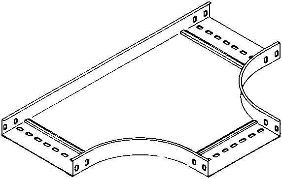 Produktbild Niedax NIE RTS35.200 T-StÃ¼ck 35x202mm mit ungel.en Seitenholmen bandverz. (3.50 cm)