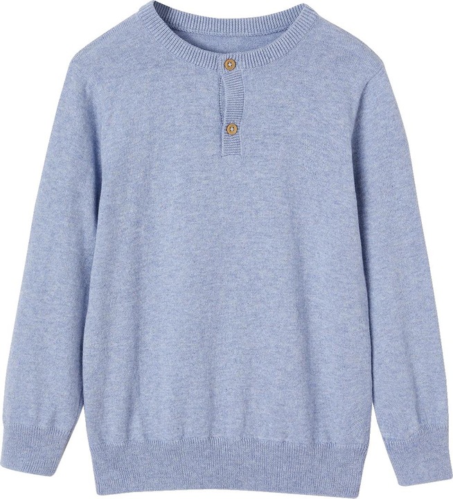 Actual product image Vertbaudet Jungen Pullover mit Henley-Ausschnitt Oeko-Tex, personalisierbar (98)