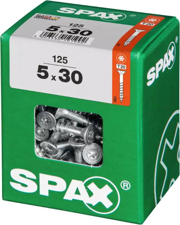Produktbild Spax DIY Universal Senkkopf T-STAR plus TGW WIROX A9J 5x30 L 125 St. (125 Schrauben pro Stück)