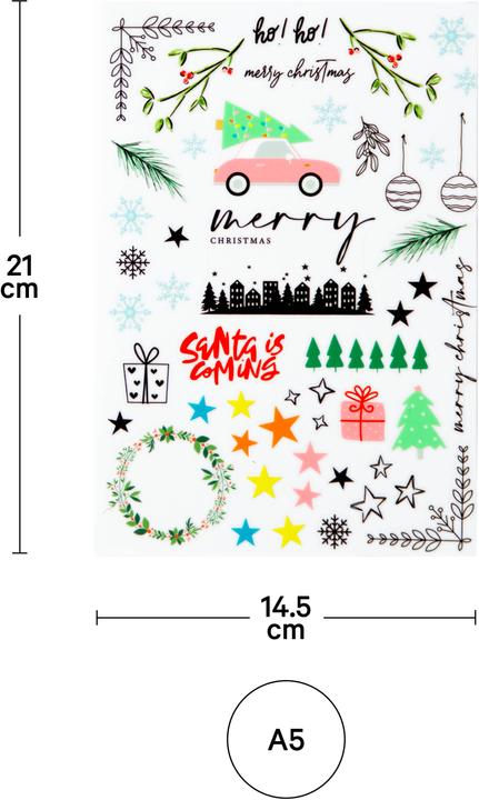 Produktbild I Am Creative Rub on Sticker A5 4010.59 Xmas (1 Sticker)