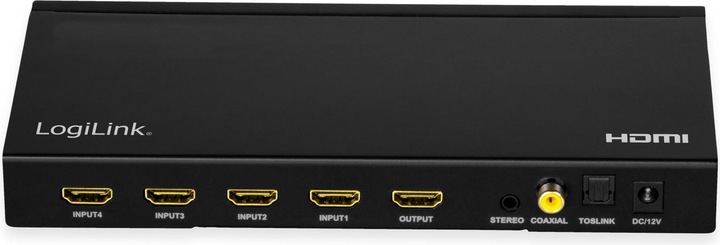 Produktbild LogiLink HDMI-Switch 4x1-Port, Multiviewer, 1080p/60 Hz, Scaler, Seamless, RC