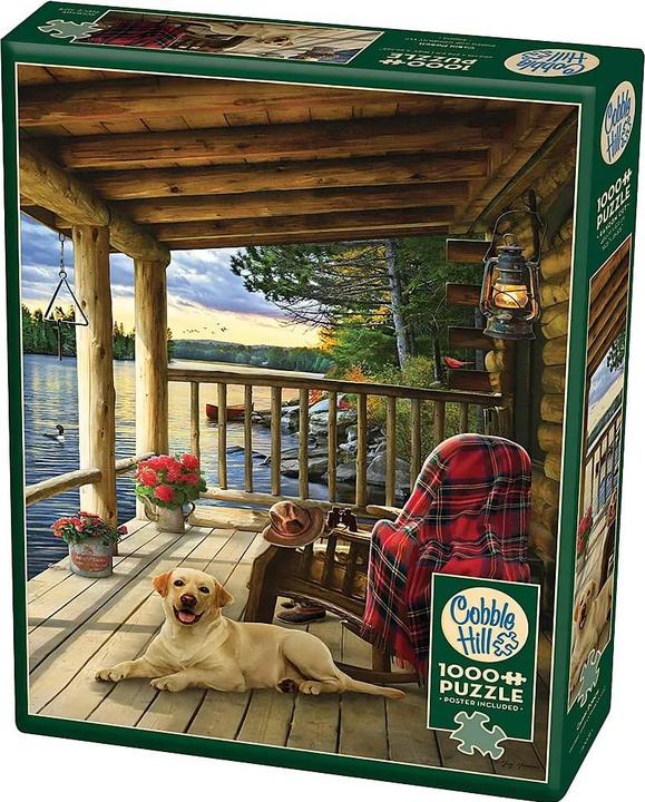 Actual product image Cobble Hill Puzzle 1000 pieces Cabin Porch (1000 pieces)