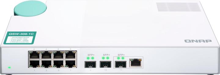 Immagine prodotto QNAP QSW-308-1C, switch 10GbE a 3 porte (11 Porti)