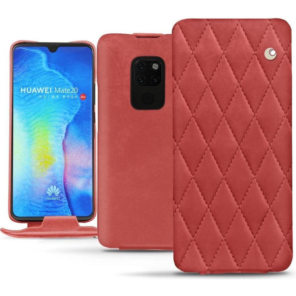 Thumbnail - Noreve Lederschutzhülle vertikal (Huawei Mate 20), Smartphone Hülle, Rot