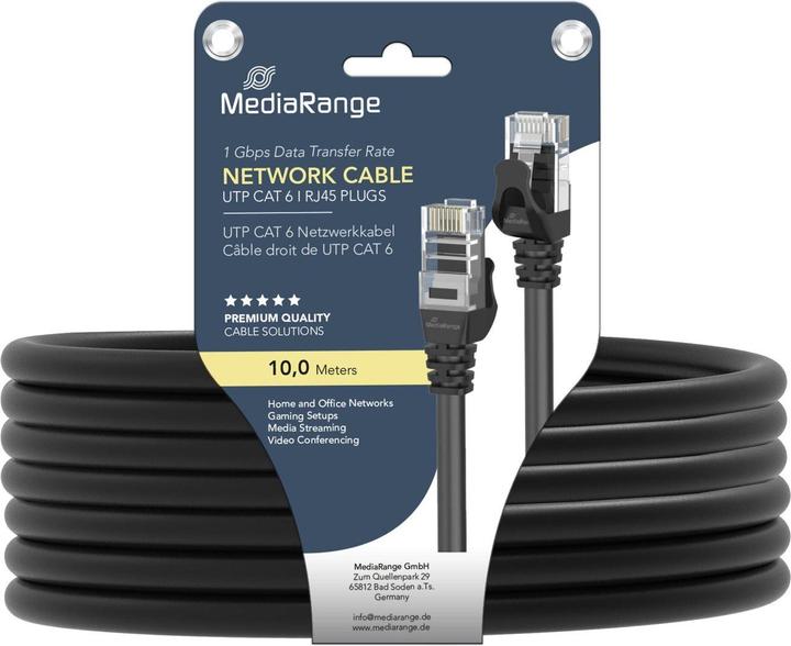 Produktbild MediaRange NETZWERKKABEL 10m (UTP, CAT6, 10 m)