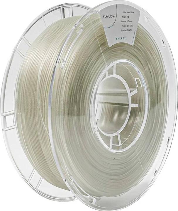 Maertz PLA Glow+ Green Glitter 1.75 mm 1.000 g (PLA, 1.75 mm, 1000 g)