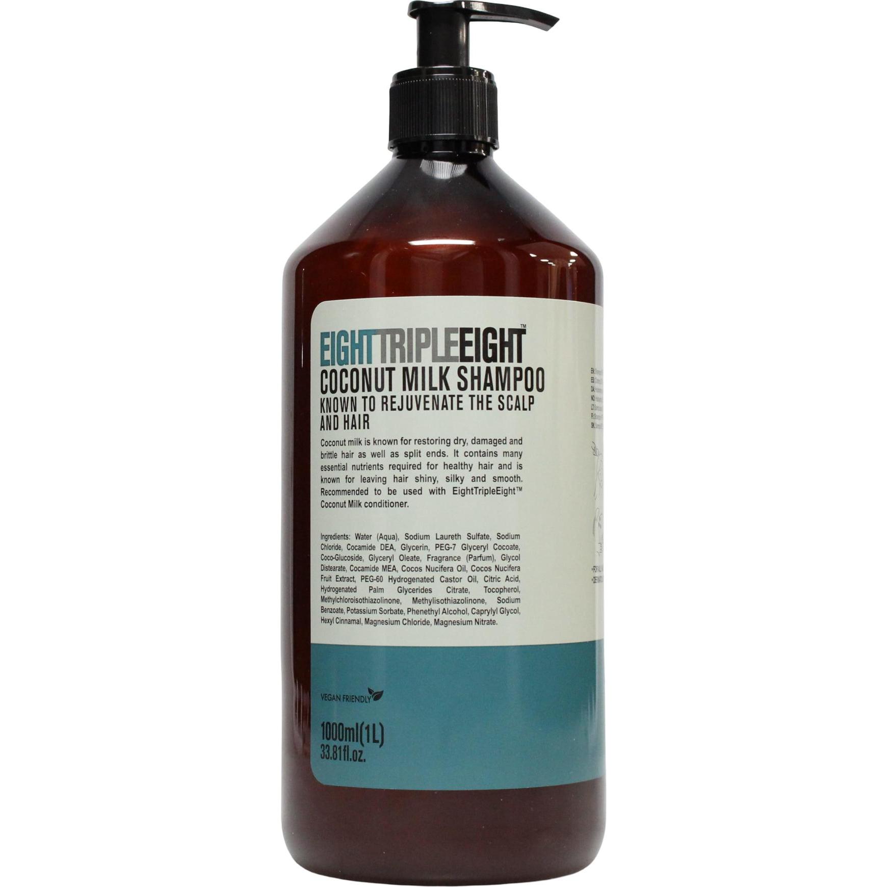 Eight Triple Eight , Shampoo, Shampoo Al Cocco 1000Ml (Shampoo Liquido, 1000 Ml)
